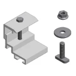 Fotovoltage - verbindings- en bevestigingselementen Van der Valk Solar Systems Alu clamp optimizer/micro clamp to