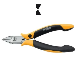 WIHA Zijkniptang Professional ESD Z41104. Brede, spitse kop met facet