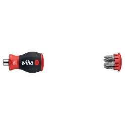 WIHA Stubby Schroevendraaier met Bitmagazijn magnetisch 1/4" 3801 PH/P