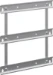 Montagetoebehoren (kast/lessenaar) UK600 ABB Componenten DIN-rail binnenwerk, 3-rijen, UK63 2CPX031120R9999