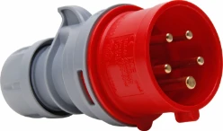 CEE stekker Turbo Twist 5P 16A 400V 6h IP44, rood