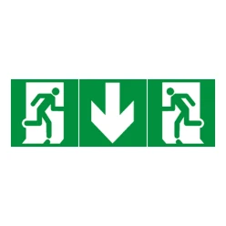 Zelfklevend pictogram man + pijl - links/rechts