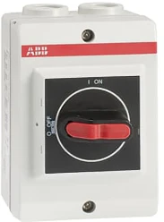 Werkschakelaar 3P 7,5kW, 2 x M20, 1M zwarte knop