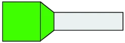 Adereindhuls Adereindhuls geisoleerd KLEMKO GEÏSOLEERDE ADEREINDHULS 6MM GROEN PENLENGTE = 12MM 720080