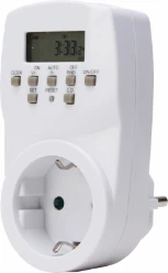 Tijdschakelklok mini digitaal IP20, wit
