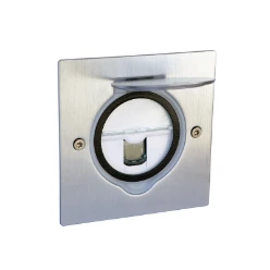 Vloercontactdoos RJ45 cat.6 FTP enkelvoudig vierkant - rvs