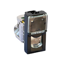 RJ45 cat 6A STP 1 module LCS3 Mosaic mat zwart