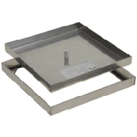 Blinddeksel Rvs stenen/houten vloer vierkant IP54