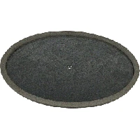 Dekselset rond dia 238mm met grijze kunststof tapijtrand R7032
