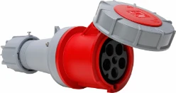 CEE contrastekker 5P, 63A 400V 6h IP44, rood