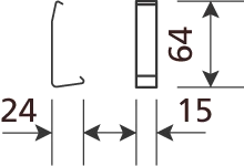 Dekselklem Rvs voor kabelgoot GKO-5 blind H60