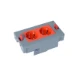 Montagedoos leidingwegen Vloerdozen Legrand Inbouwunit 4mod. hor.-2xWCD rood+pol. voorbedraad + Wieland GST F wit (CT à 3 C62) 088052