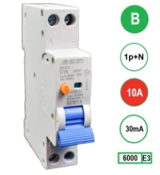 SEP RCE1 Aardlekautom.1p+n B10 30mA 6kA (18mm)