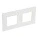 Afdekraam schakelmateriaal Schakelmateriaal Legrand Valena afdekraam 2 mechanismen hor/vert centerafstand 71mm wit 741102