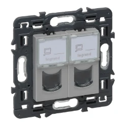 Val wcd 2xRJ45 UTP cat6 volledig apparaat alu