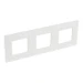 Afdekraam schakelmateriaal Schakelmateriaal Legrand Valena afdekraam 3 mechanismen hor/vert centerafstand 71mm wit 741103