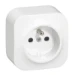 Wandcontactdoos Schakelmateriaal Legrand Forix stopcontact 2P+A -16A 250V -penaarde - wit - met KV (CT à 200 C62) 782417