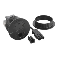 Incara Disq80 -zwart -1 WCD +1 USB A+C +1 kabeldoorvoer +Wieland GST19