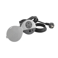 Incara Disq80 - geb.alu deksel - 1 WCD + 1 USB A+C + 1 RJ45 CAT6 UTP