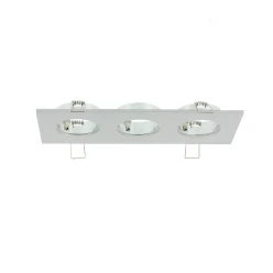 Mechanische toebehoren/onderdelen voor verlichtingsarmaturen Inbouw armaturen voor Verona KLEMKO LED INBOUW ARMATUUR ALUMINIUM RECHTHOEK 3VOUDIG 876504