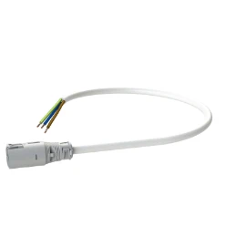 AW Snoer Male-open 0,3m, 3G1,5 wit Eca