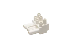 steker, 3-polig, male, wit