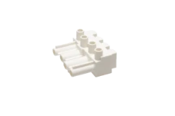 steker, 4-polig, male, wit