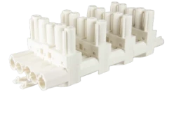 Splitter, 5-polig, 1 in 5 uit, wit