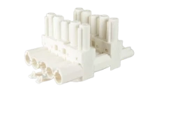 Splitter, 5-polig, 1 in 3 uit, wit