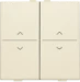 Toets bussysteem Home Automation Niko Een tweevoudige toets met symbool op en neer, voor een busdrukknop met 4 bedieningsknoppen. Afwerkingskleur: cream. 100-00010
