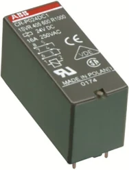 Insteek relais A1-A2=24vac, 2 c/o 250v/8a Vergulde contacten