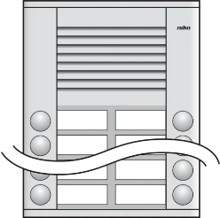 Deurstation deurcommunicatie Door communication NIKO AUDIO DEURST 2X6 DRUKKN. 10-112