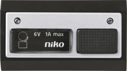 Niko Toegangscontrole - deurbel 6V~1A incl. lamp, zwart/aluminium