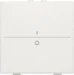 Toets bussysteem Home Automation Niko Enkelvoudige toets met symbool 'I' en '0' voor een draadloze schakelaar of busdrukknop met twee bedieningsknoppen. Afwerkingskleur: white. 101-00002