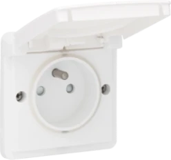 Spuitwaterdicht stopcontact 16 A/250 Vac met penaarde, beschermingsafs