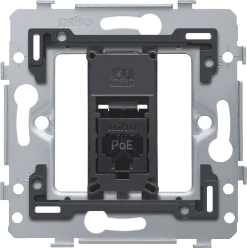 1 RJ45-aansluiting UTP cat. 6, klaar voor PoE++, vlakke uitvoering, in