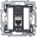 Datacom contactdoos (twisted pair) Switches & Sockets Niko Dit mechanisme met 1 RJ45-aansluitpunt STP cat. 6A, klaar voor PoE++, in vlakke uitvoering, dient om netwerkverbinding met 1 apparaat te maken voor telefonie, Ethernet, IP, PoE of internettoepassi