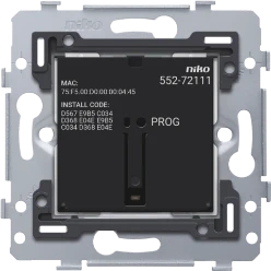 Schakelactor bussysteem Home Automation NIKO GECONNECTEERDE ENKELVOUDIGE SCHAKELAAR, SOKKEL, 10 A, 71 X 71 MM, SCHR 552-72111