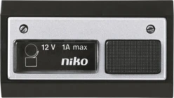Niko Toegangscontrole - deurbel 12V~1A incl. lamp, zwart/aluminium