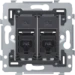 Datacom contactdoos (twisted pair) Switches & Sockets Niko Dit mechanisme met 2 RJ45-aansluitpunten UTP cat. 6, klaar voor PoE++, in vlakke uitvoering, dient om netwerkverbinding met 2 apparaten te maken voor telefonie, Ethernet, IP, PoE of internettoepas