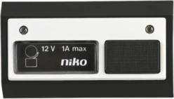 Niko Toegangscontrole - deurbel 12V~1A incl. lamp, zwart/wit