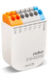 DALI-2-drukknopinterface met vier potentiaalvrije inputs