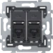 Datacom contactdoos (twisted pair) Switches & Sockets Niko Dit mechanisme met 2 RJ45-aansluitpunten UTP cat. 6A, klaar voor PoE++, in vlakke uitvoering, dient om netwerkverbinding met 2 apparaten te maken voor telefonie, Ethernet, IP, PoE of internettoepa