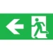 Pictogram noodverlichting Europrisma Normalux Ecolight EUROPRISMA pictosheet arrow left 300x100mm PM-L