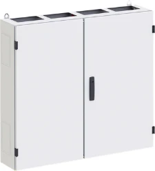 Wandkast, geaard IP55, RAL7035