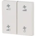 Bedieningselement /centraalplaat schakelmateriaal xComfort Eaton Schakelwip 2V met ventilatie symbolen, alpine wit glanzend EP-500015