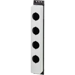 Opbouwkast vlak, grijs, 4 inbouwplaatsen, 4 x M30