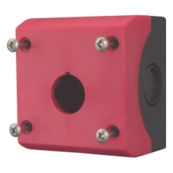 Opbouwkast, zwart, deksel rood