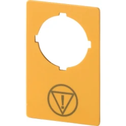 Schild; NOOD-UIT; geel; H x B = 50 x 33 mm; symbool IEC60417-5638