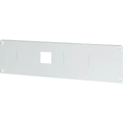 Frontplaat, plaatstaal, 4xNZM2, vert.aansl., HxB=300x1200mm, grijs